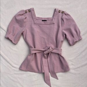 Anthropologie CURRENT AIR Barnette pink Puff-Sleeved BLOUSE TOP size small